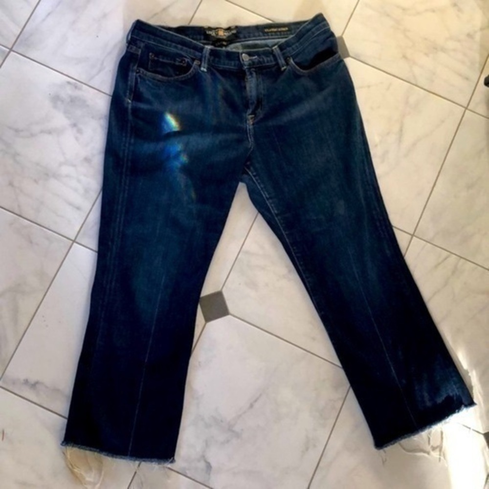 LUCKY BRAND jeans blue jeans size  12 cut off